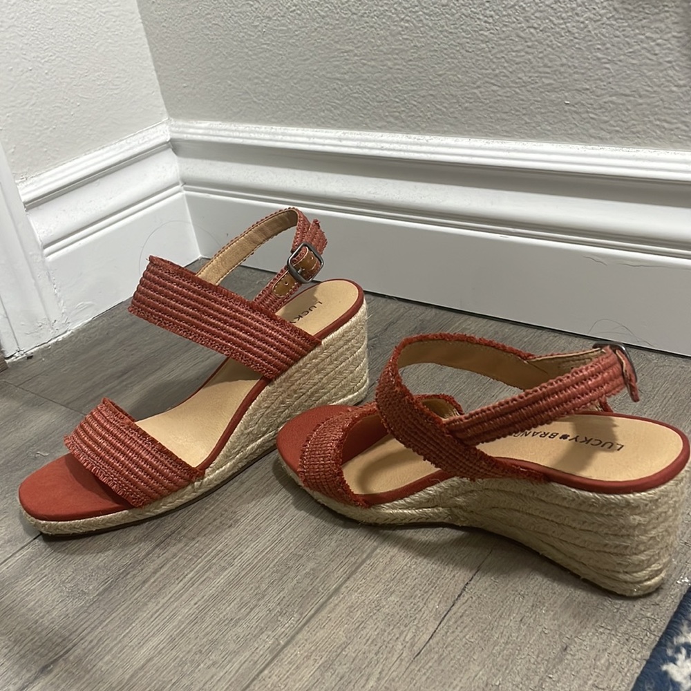 Lucky Brand Minjah Espadrille Wedge Sandal - Sumac - Picture 11 of 14
